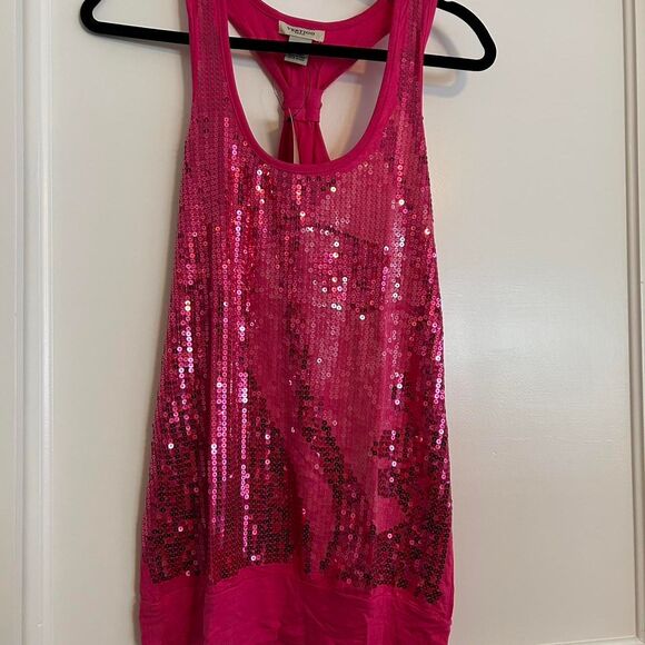 VINTAGE Y2K VERTIGO PARIS Pink Sequin Clubbing Dress - Picture 5 of 6